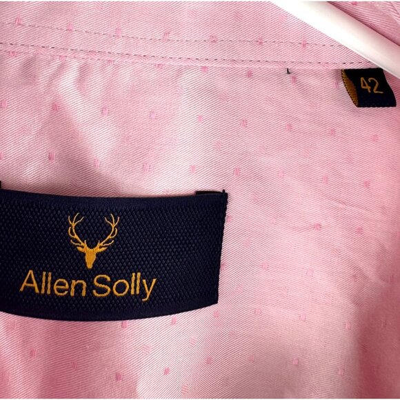 Allen Solly Men Pink Regular Fit Textured Full Sleeves Casual Shirt sz 42 (L) - Picture 3 of 6